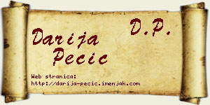 Darija Pecić vizit kartica